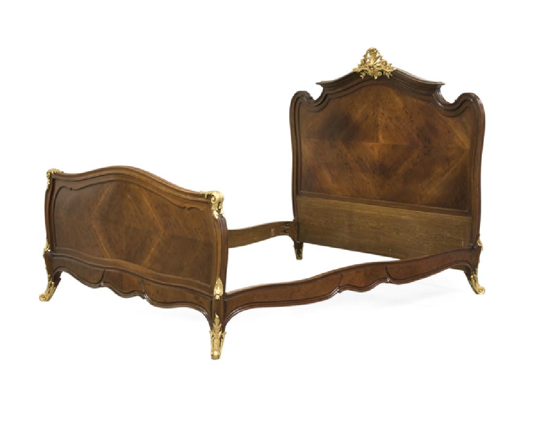 A Louis XV-style gilt bronze-mounted bed frame, Linke (1 of 3)