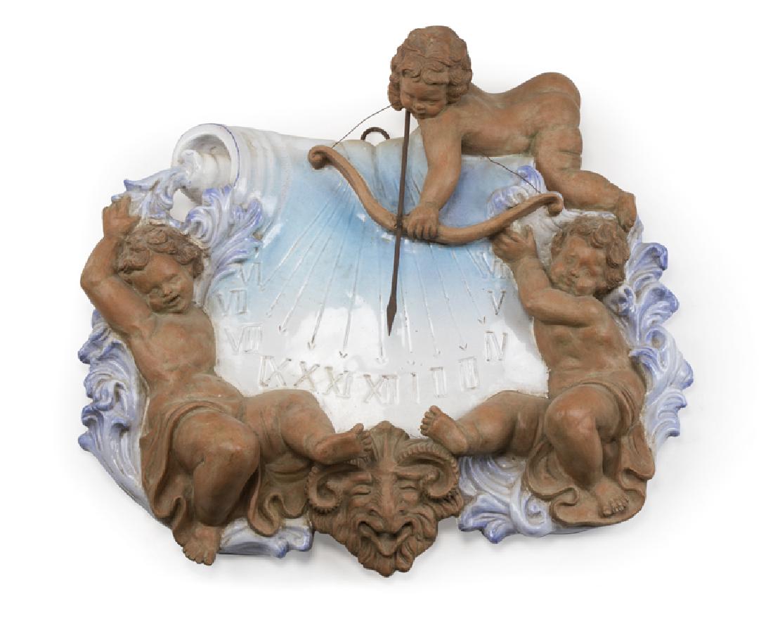 An Italian terra cotta sundial/fountain (1 of 3)