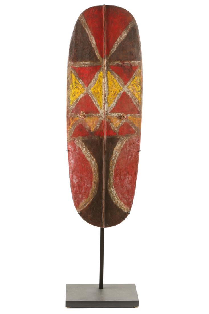 An Asmat shield on stand (1 of 3)