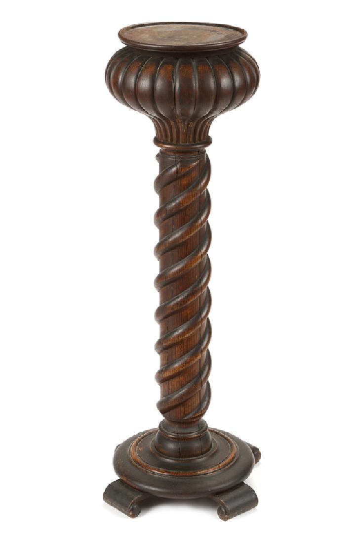 A carved oak fern stand (1 of 1)