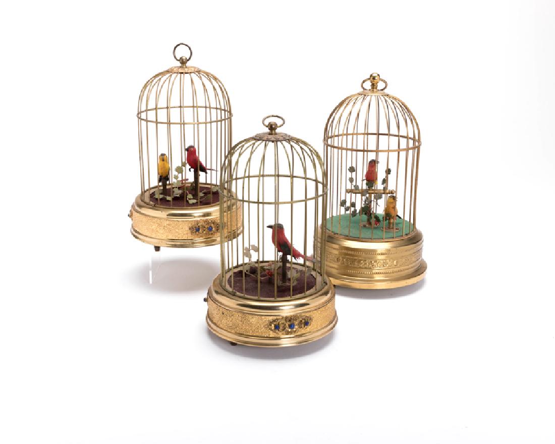 Three German mechanical birdcages (1 of 5)