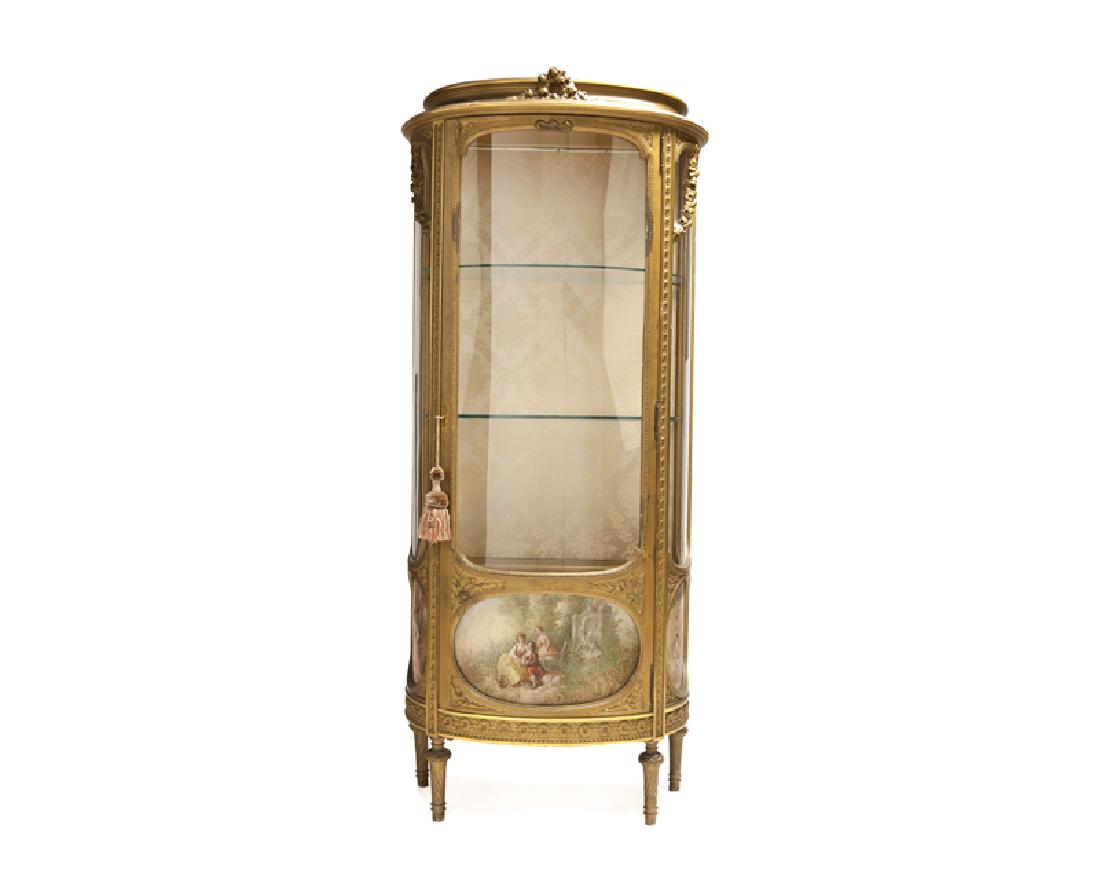 A Louis XVI-style giltwood Vernis Martin vitrine (1 of 3)