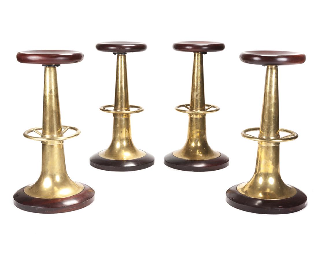 Four vintage nautical-style bar stools (1 of 2)