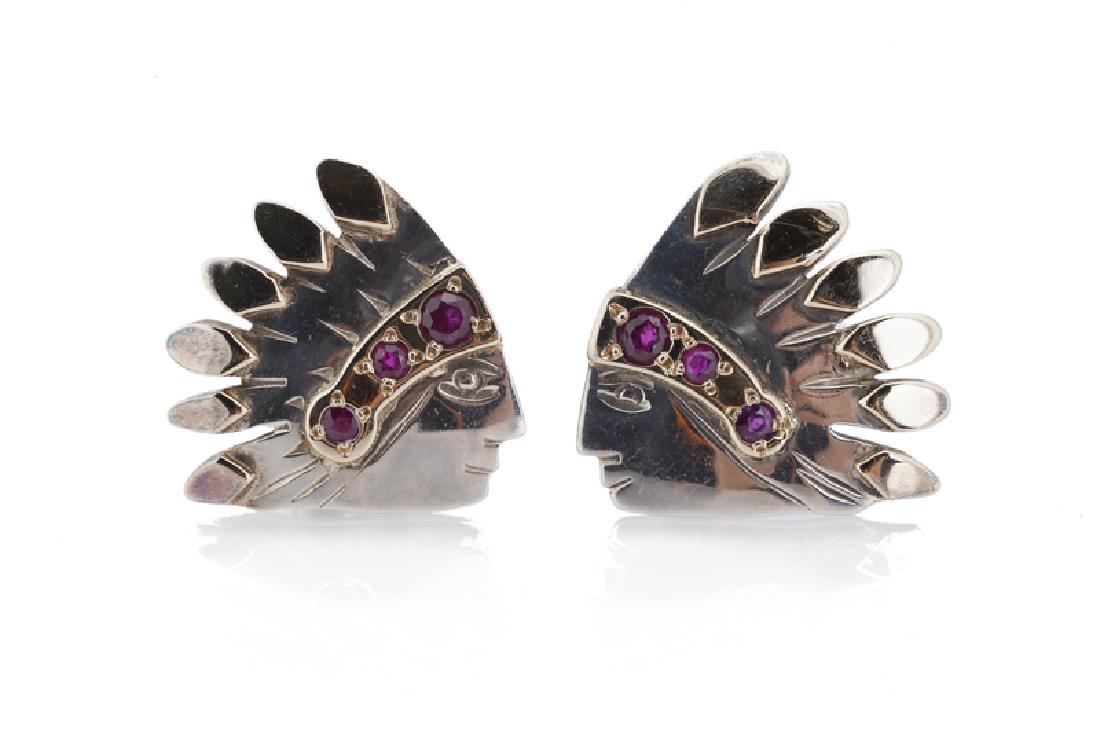 A set of James Reid ''Chiefhead'' cufflinks (1 of 2)