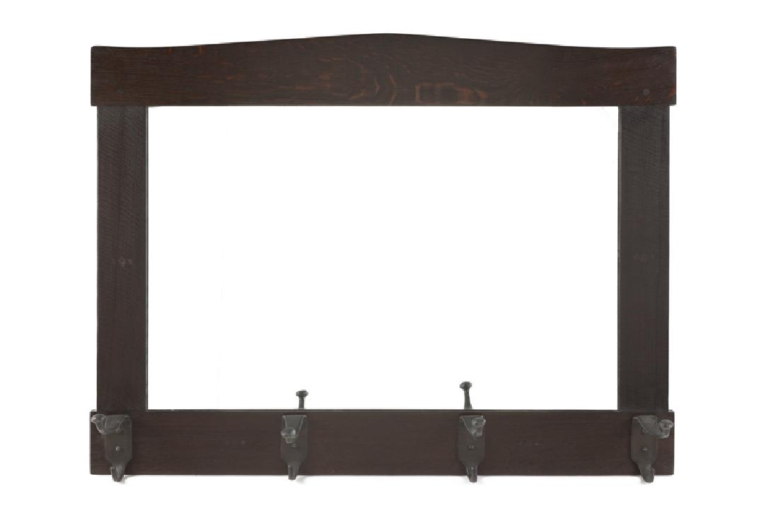An oak Gustav Stickley Arts & Crafts wall mirror (1 of 2)
