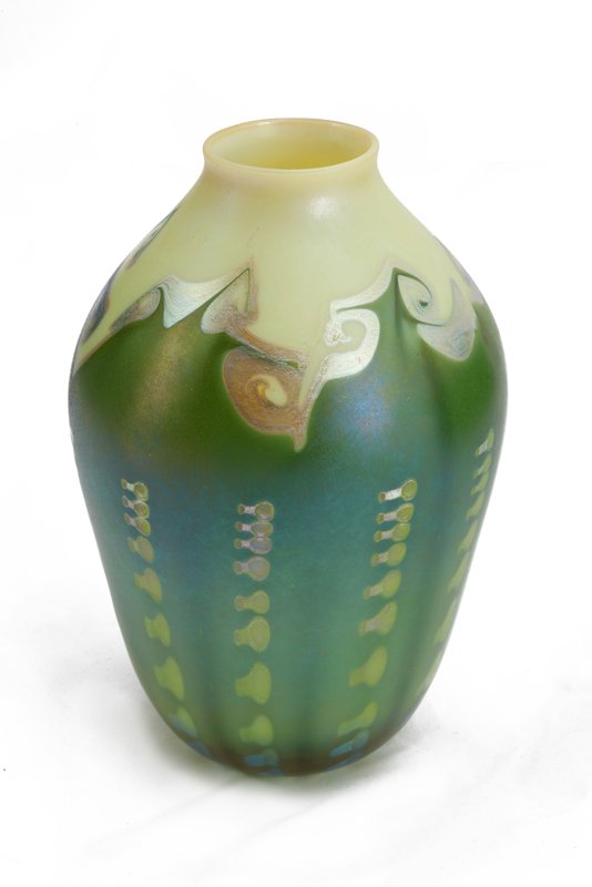 An L. C. Tiffany Favrile iridescent art glass vase (1 of 4)