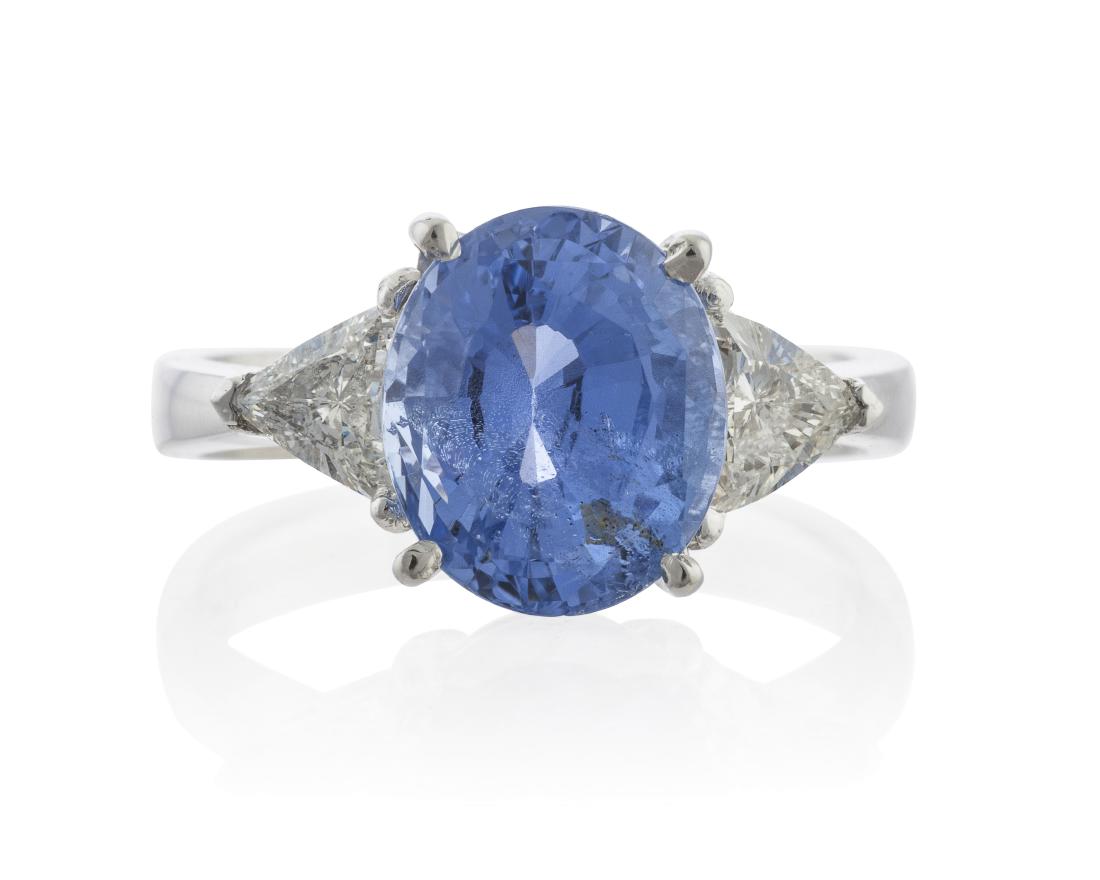 A sapphire and diamond ring (1 of 2)