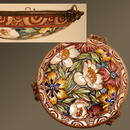 2023: LOYS LUCHA ART DECO ENAMEL  GLASS CEILING FIXTURE