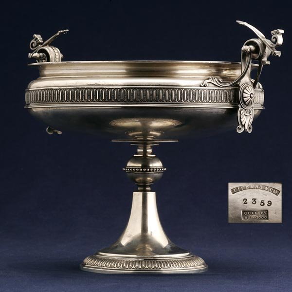 A TIFFANY & CO AESTHETIC MOVEMENT STERLING TAZZA