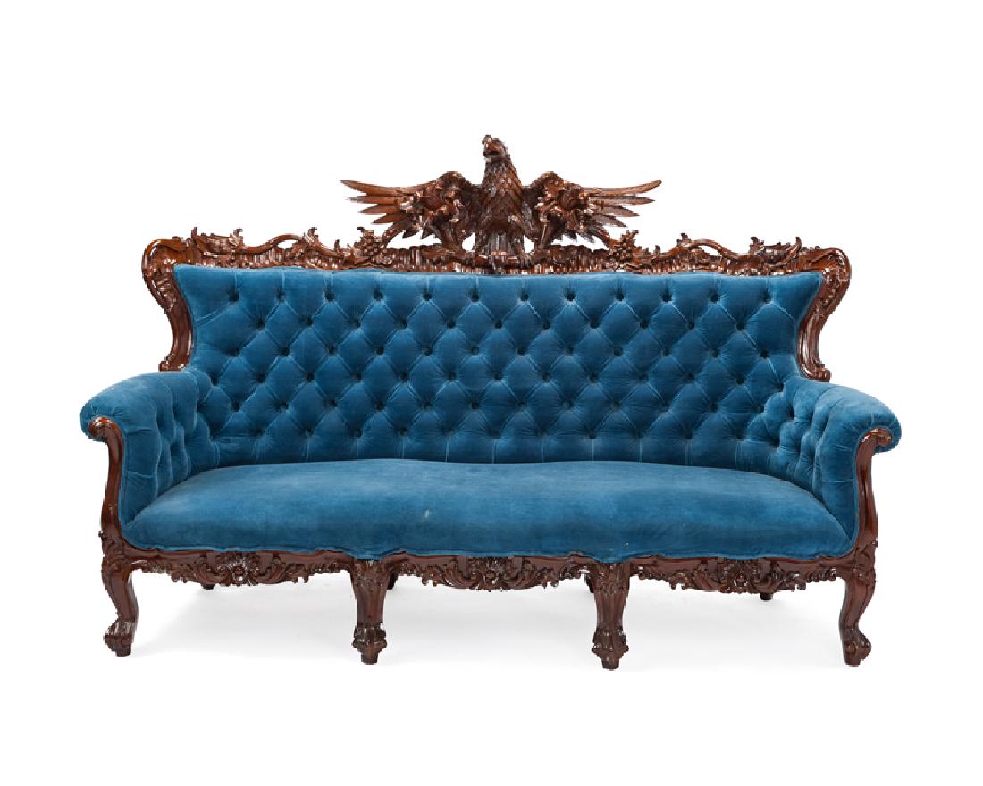 An American hand-carved sofa (1 of 3)