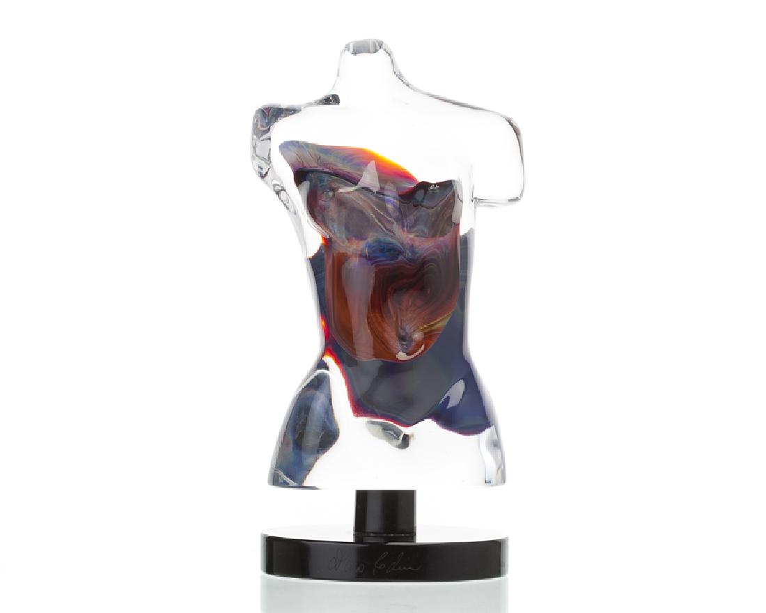 An art glass sculpture of a female torso, Radin (1 of 5)