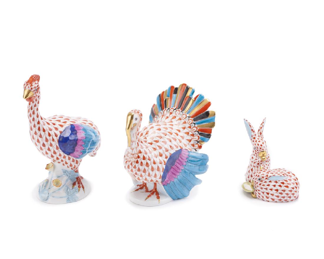 A group of Herend porcelain animals (1 of 3)