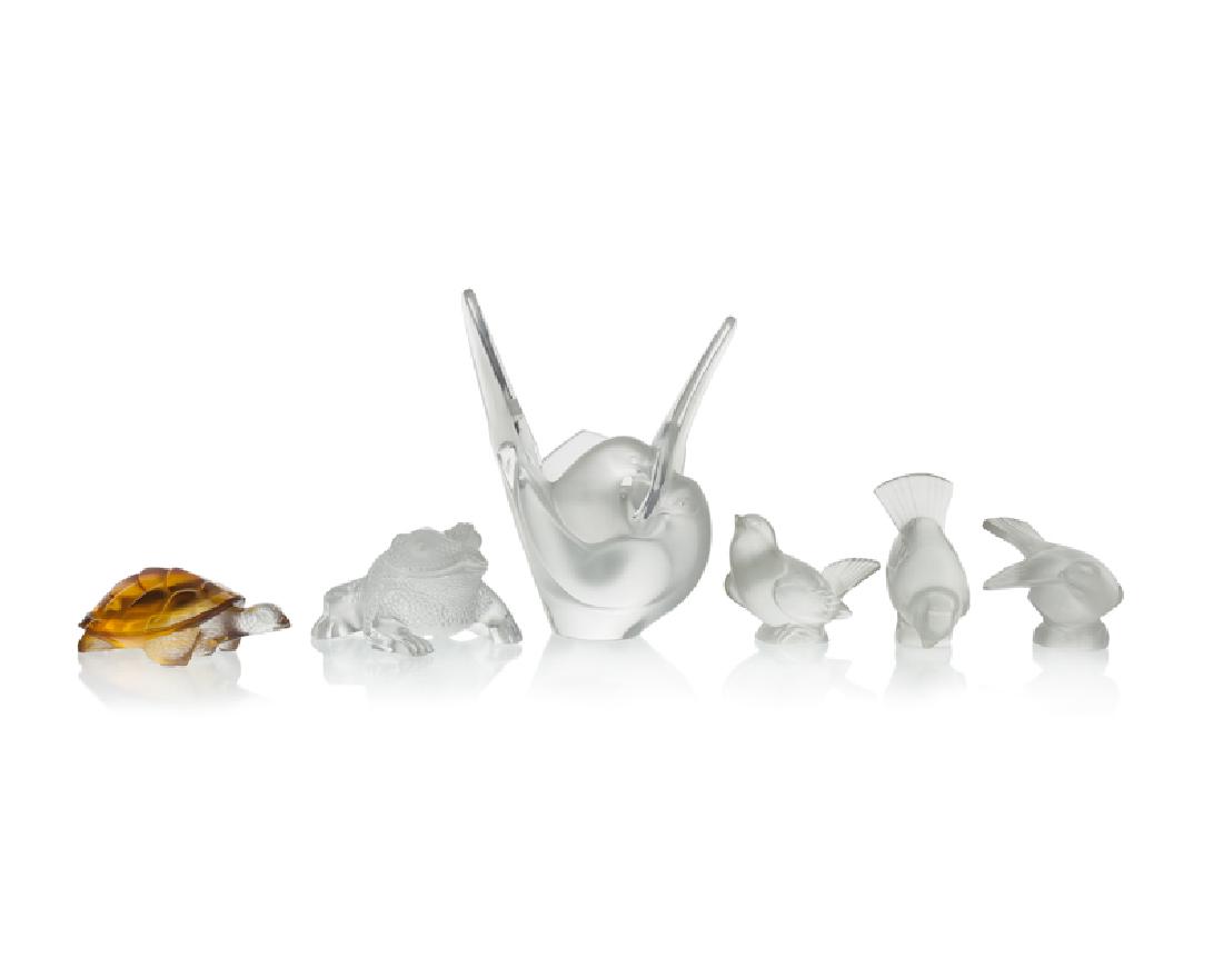 A group of Lalique art glass animals (1 of 4)