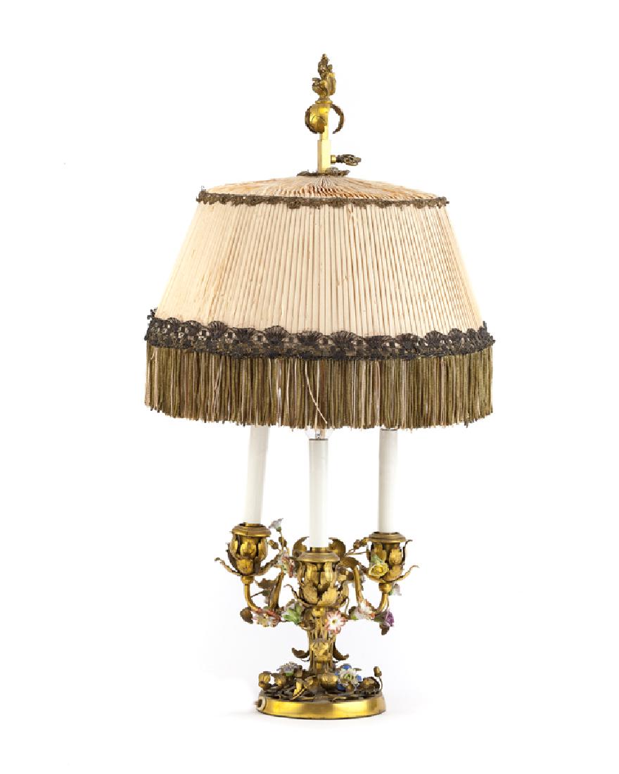 A French gilt-bronze and porcelain table lamp (1 of 3)