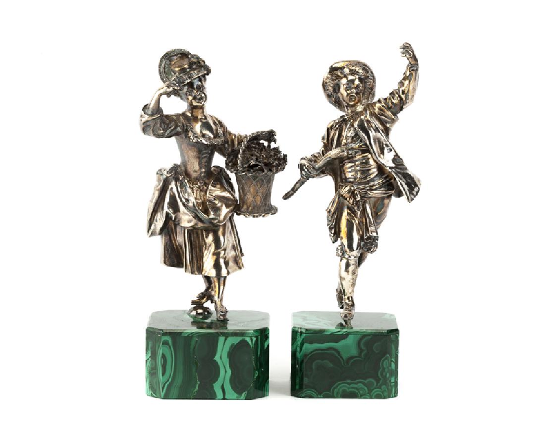 A pair of Victorian sterling silver figures (1 of 3)