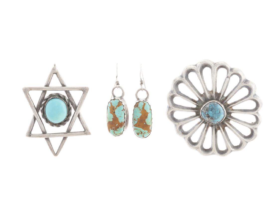 A group of Native American silver Jewelry (1 of 3)