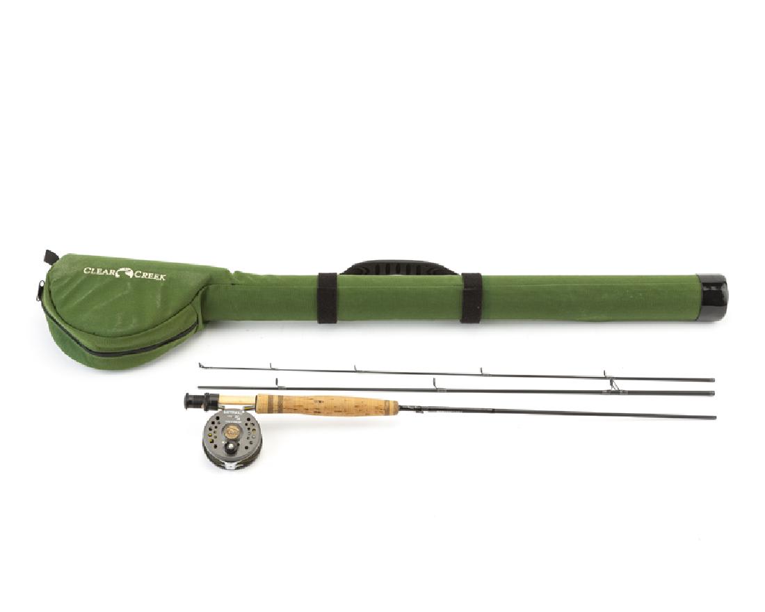 A custom graphite fly fishing rod with reel (1 of 2)
