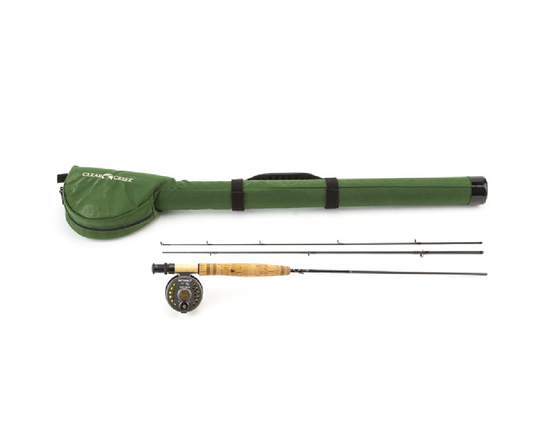 A custom graphite fly fishing rod with reel (1 of 2)