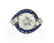 An Art Deco diamond and sapphire ring