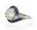An Art Deco diamond and sapphire ring - 2