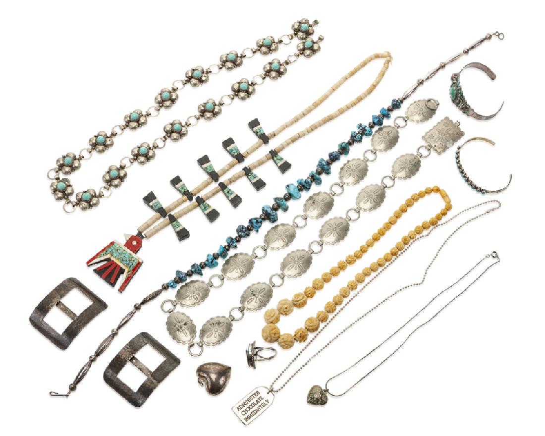 A group of silver and metal jewelry (1 of 4)