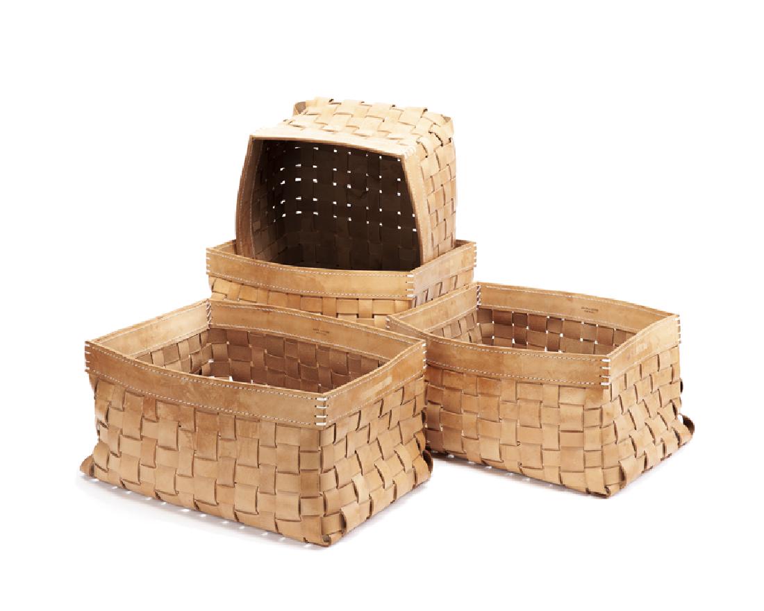 Four leather baskets (1 of 2)