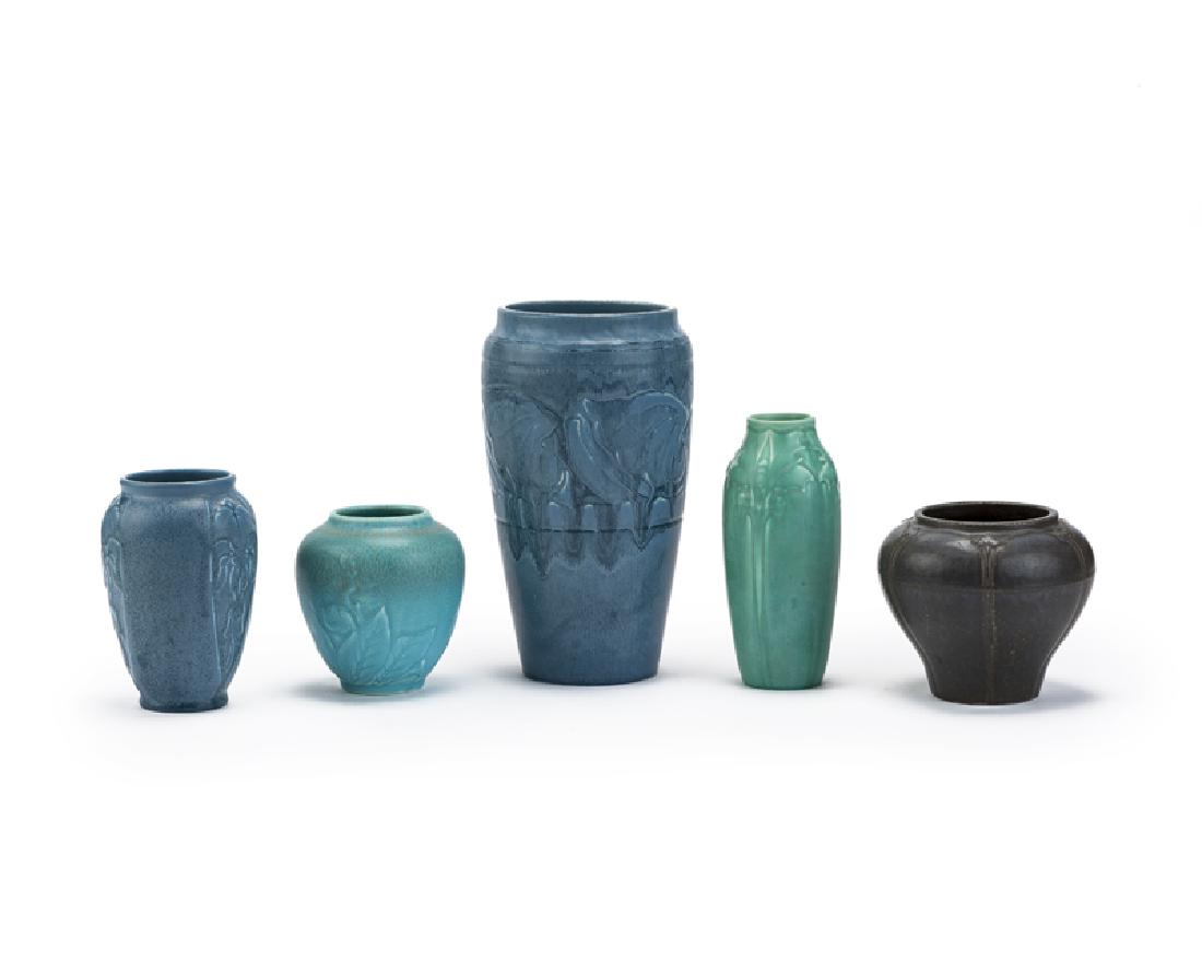 Five Rookwood pottery vases (1 of 2)