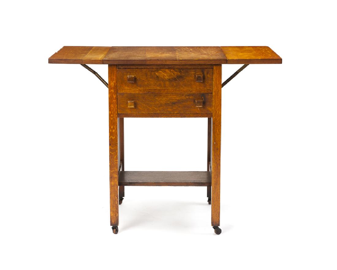 An oak Arts & Crafts work table (1 of 3)