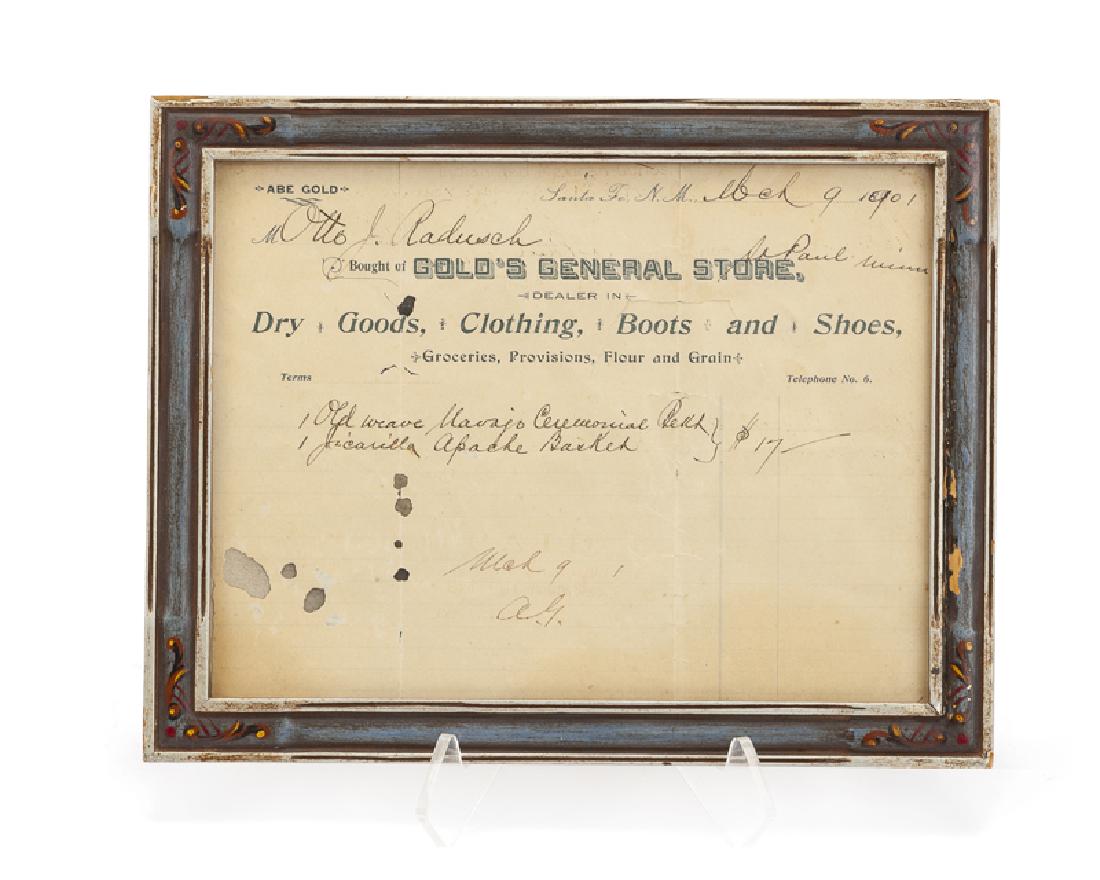 A Gold's General Store invoice, 1901 (1 of 2)