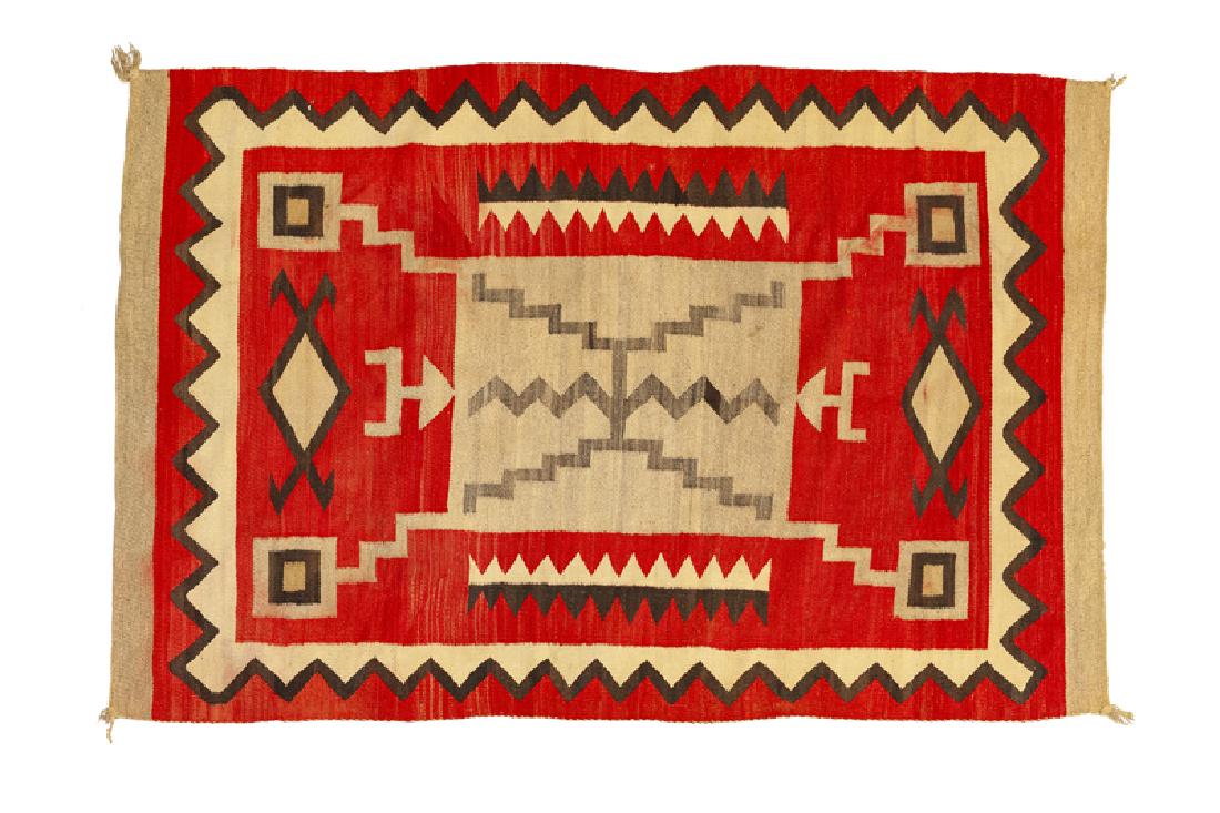 A Navajo regional storm pattern area rug (1 of 3)