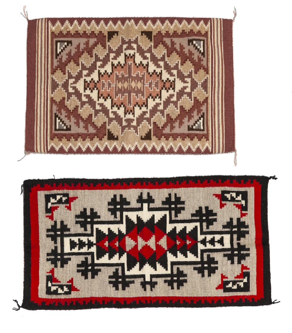 Two Navajo regional throw rugs/saddle blankets (1 of 4)