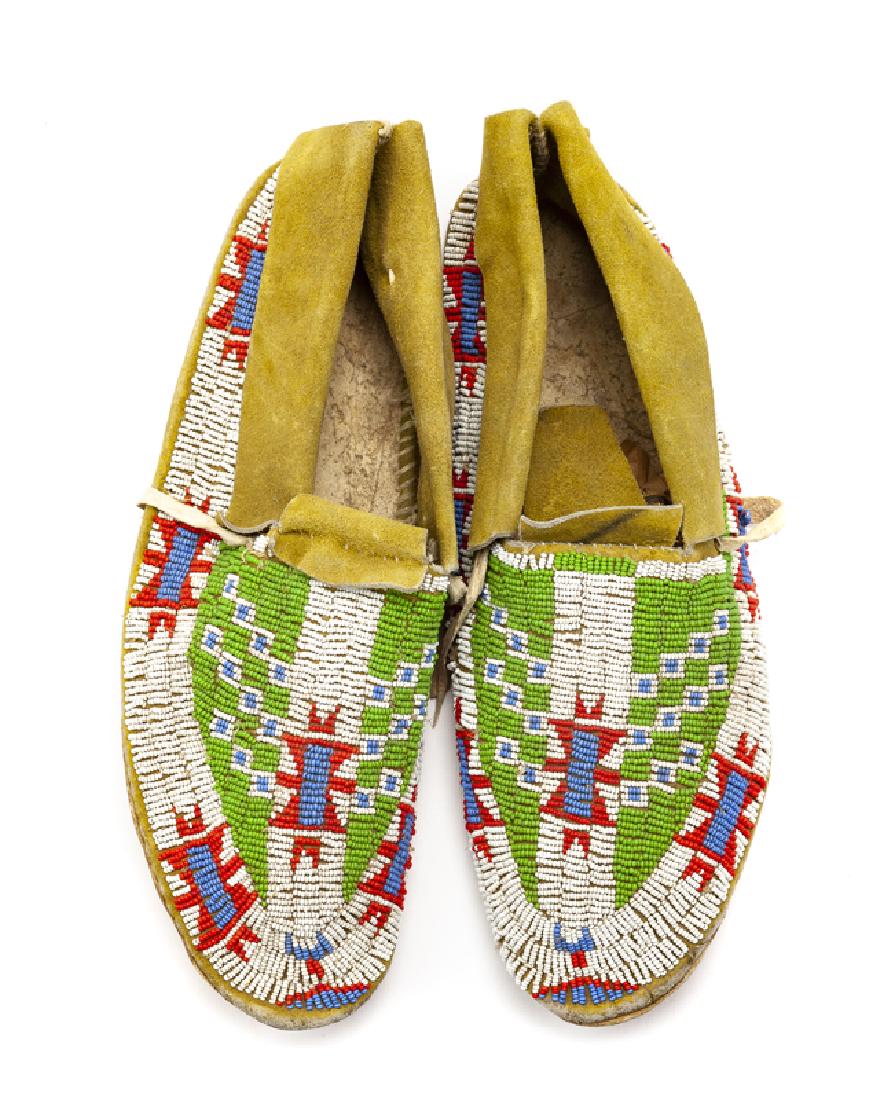 A pair of Plains Indian moccasins (1 of 2)
