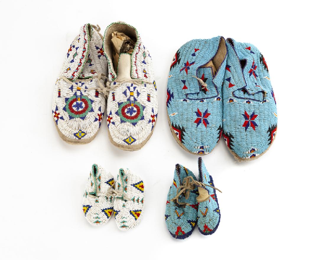 Four pairs of beaded moccasins (1 of 2)