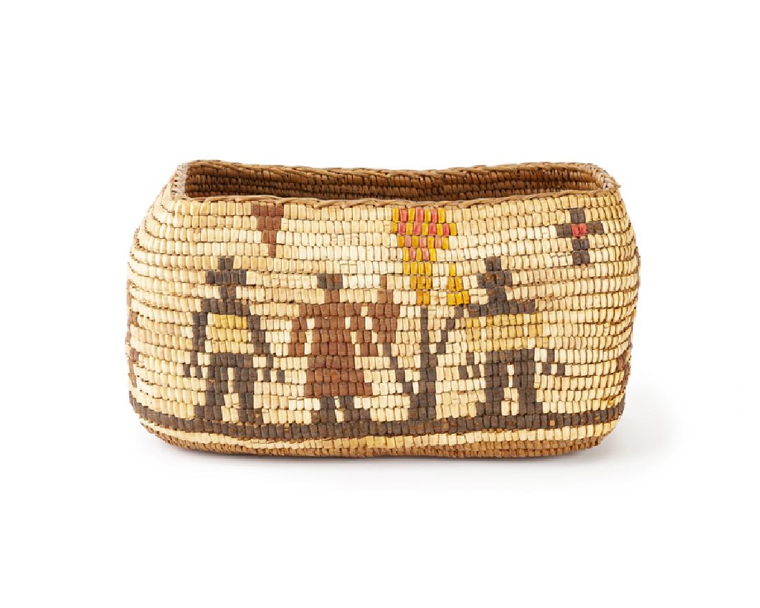 A Cowlitz polychrome figural basket (1 of 3)