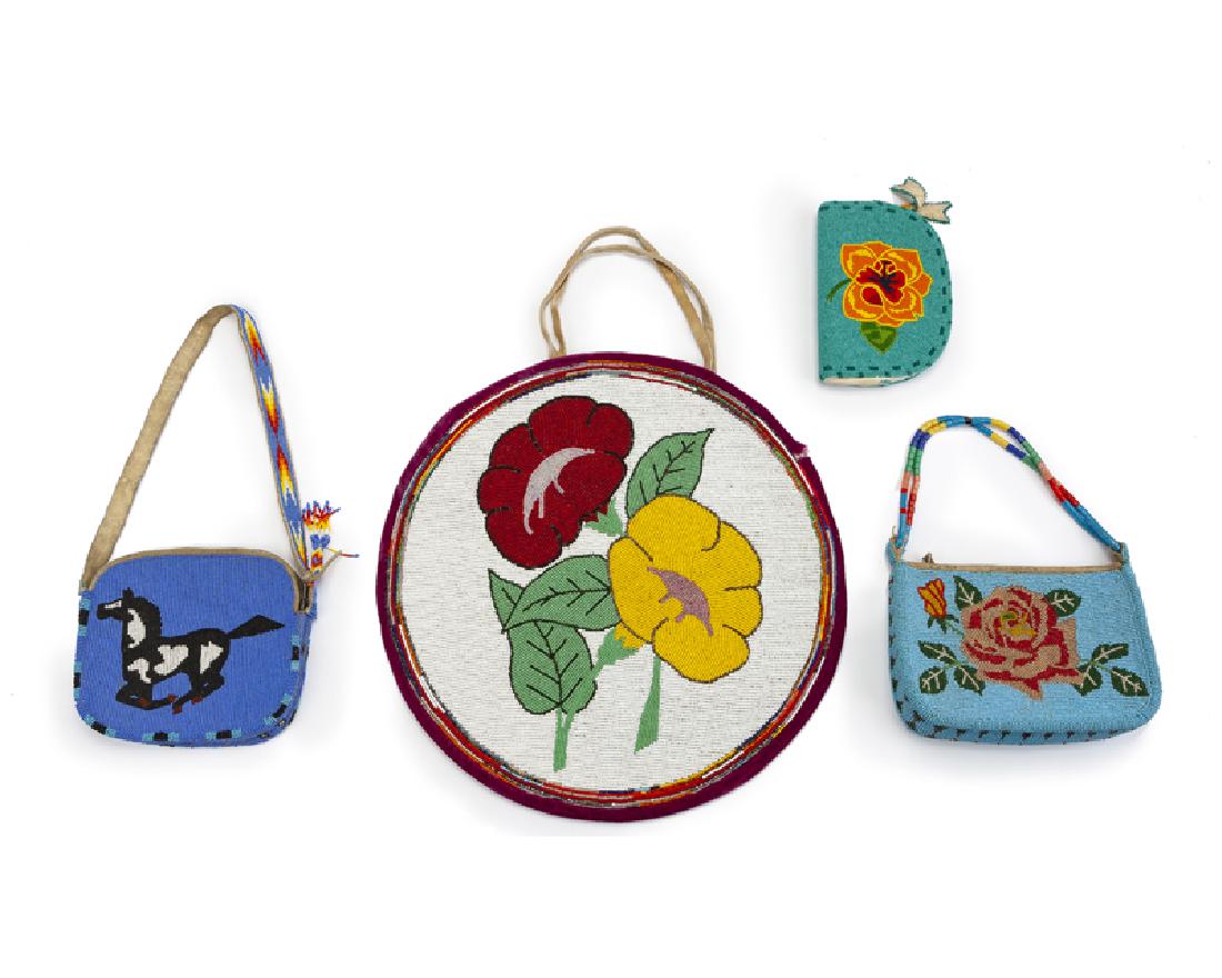 Four Native American beaded bags (1 of 2)