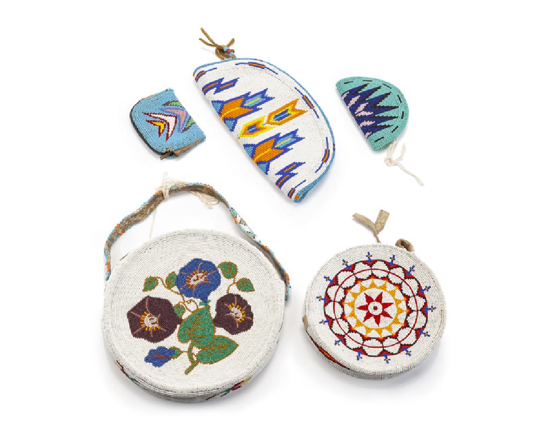 Five Native American beaded bags (1 of 2)