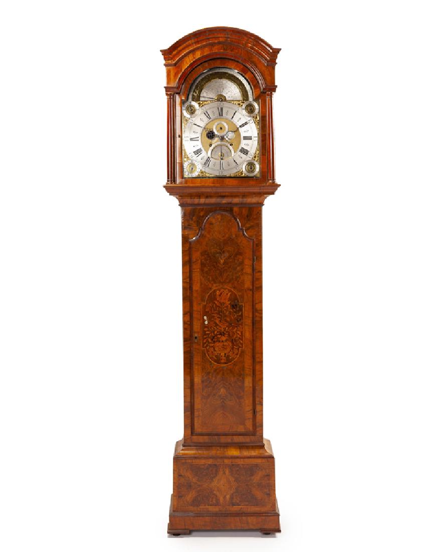 A complex English tall case clock, Moses Meigh (1 of 8)