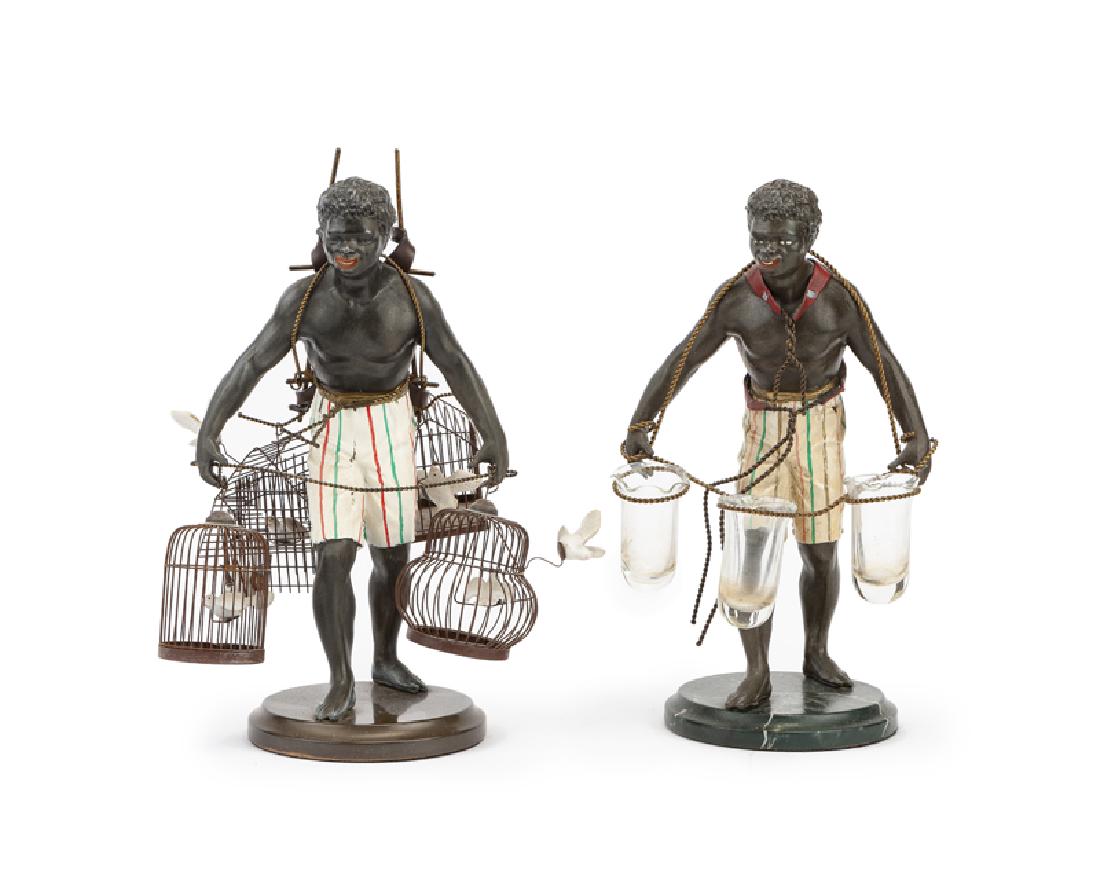 Two Continental cold-painted blackamoor figures (1 of 2)