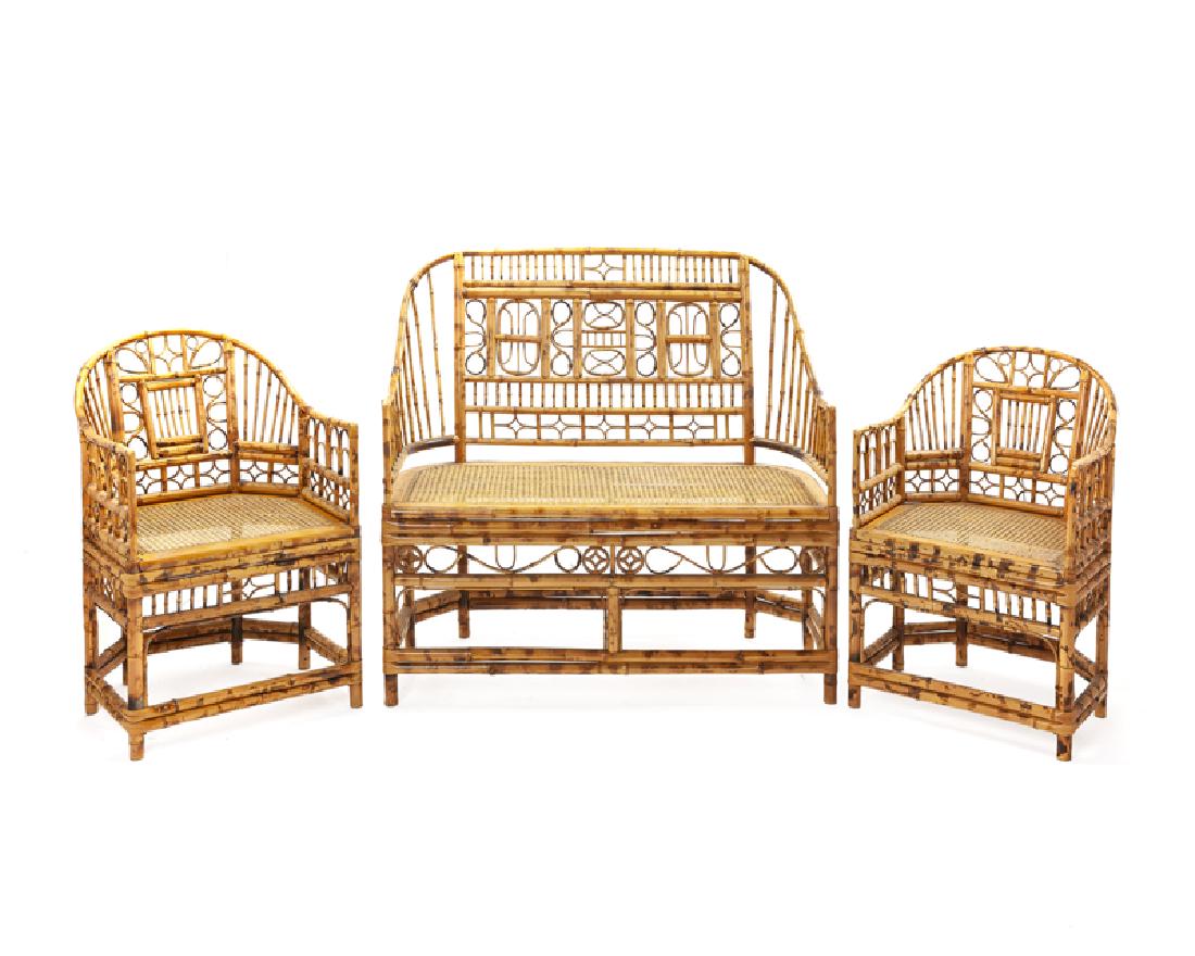 A Regency-style bamboo parlor suite (1 of 3)