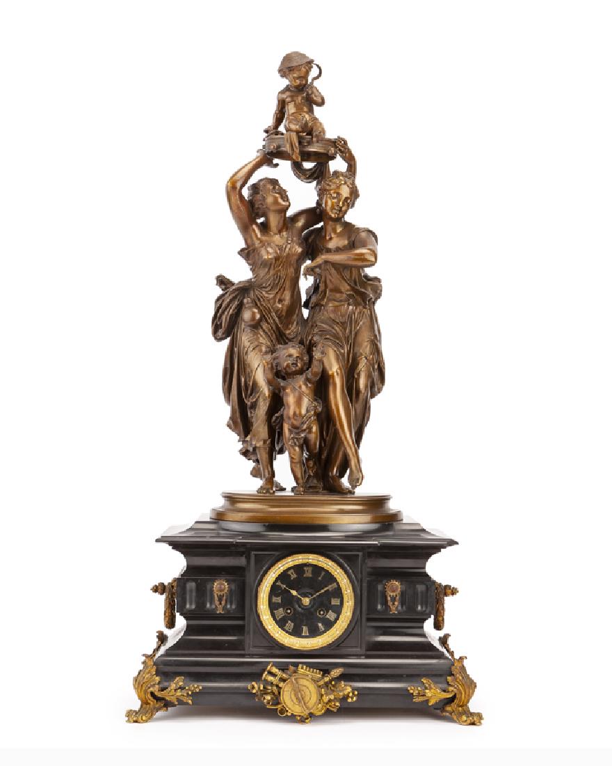 A gilt-bronze mantel clock (1 of 5)