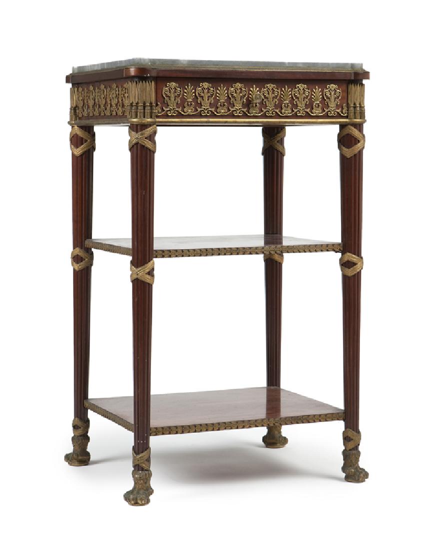 A gilt bronze-mounted bedside lamp table, Zwiener: Last quarter 19th century, Paris Stamped to top of carcass "Mon. Zwiener" for Joseph-Emmanuel Zwiener (fl. circa 1875-1900 German/French), and "Jansen Suc.r" for Paris retailer Maison Jansen (1880-198