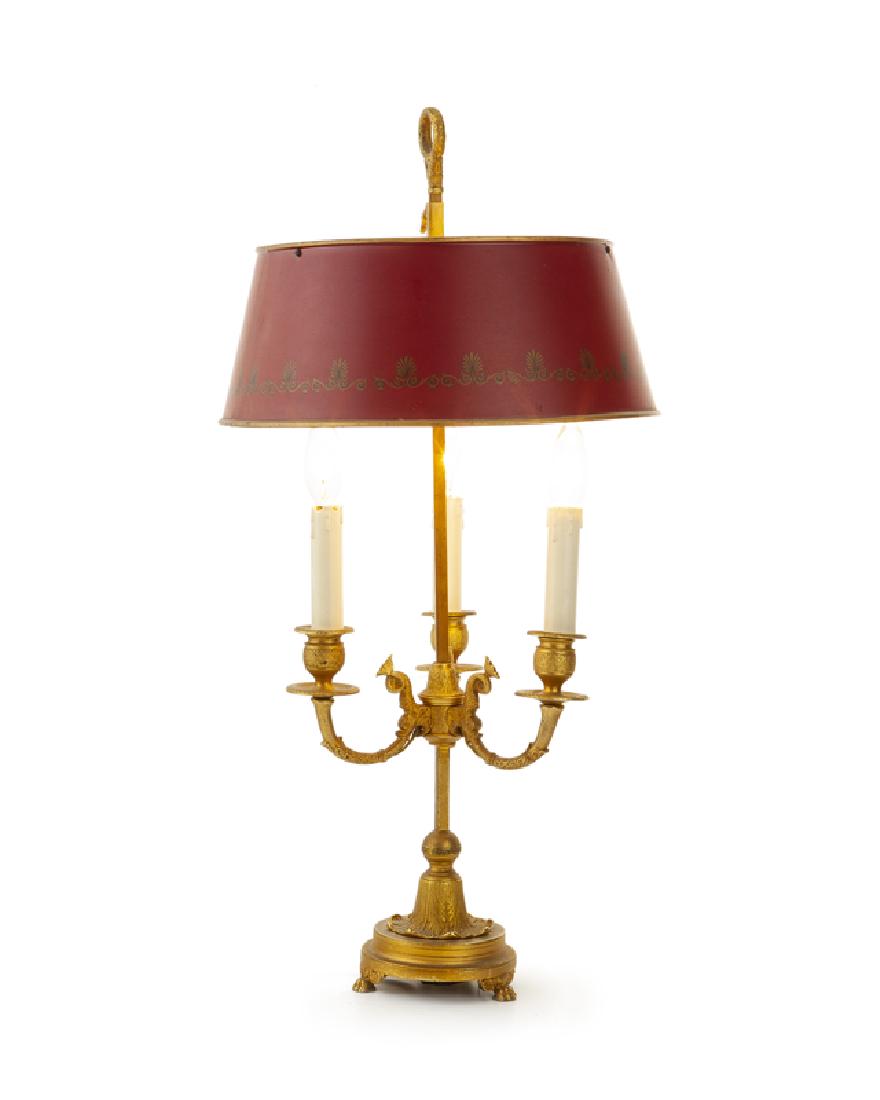 A French Empire-style gilt-bronze Bouillotte lamp (1 of 2)