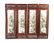 Four Chinese framed porcelain plaques of the four