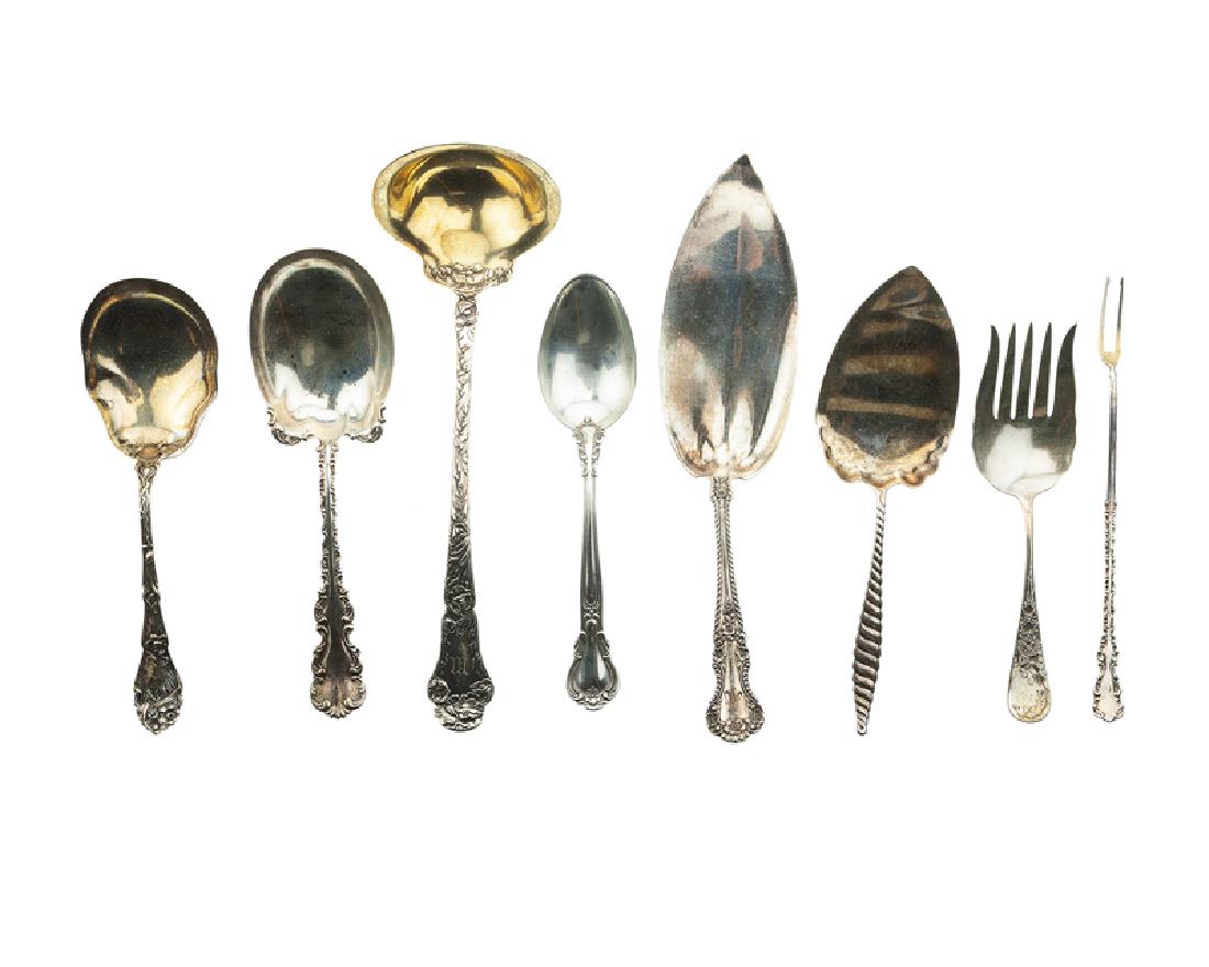 Eight sterling silver serving pieces (1 of 6)