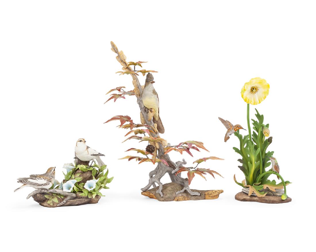 A group of three Boehm porcelain bird sculptures (1 of 3)