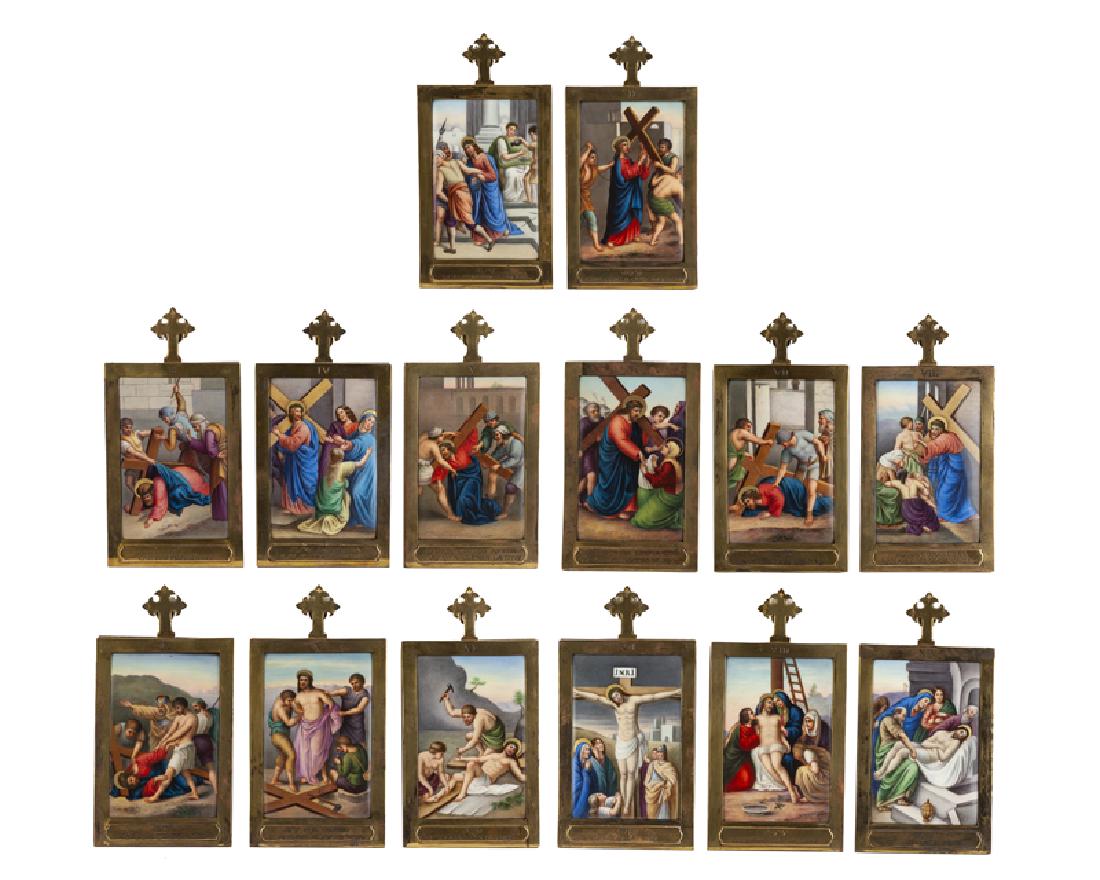 A set of Continental ''Stations of the Cross'' framed (1 of 4)