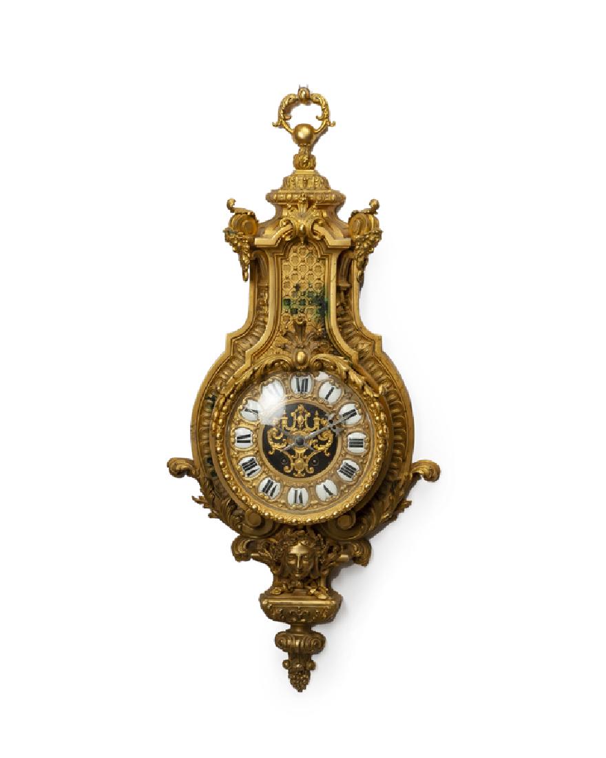 A French neoclassical gilt-bronze cartel clock (1 of 2)