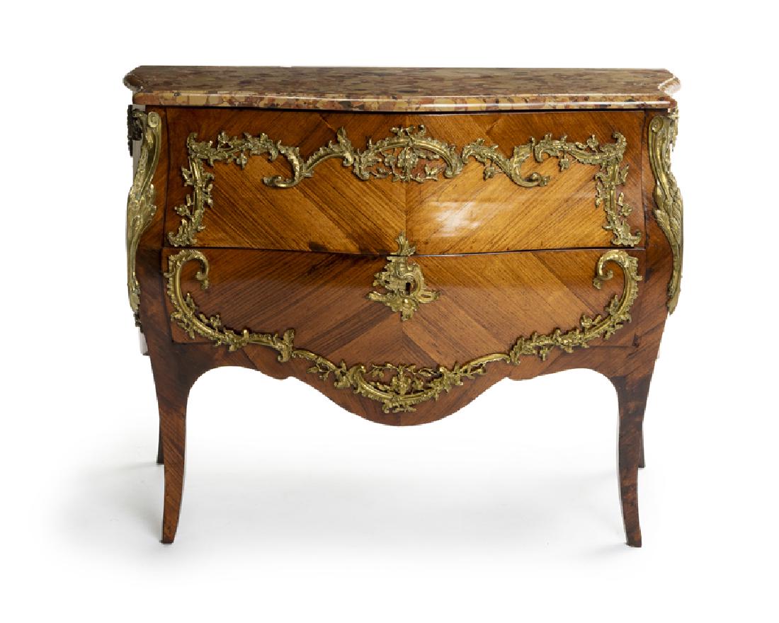 A Louis XV-style gilt bronze-mounted commode (1 of 3)