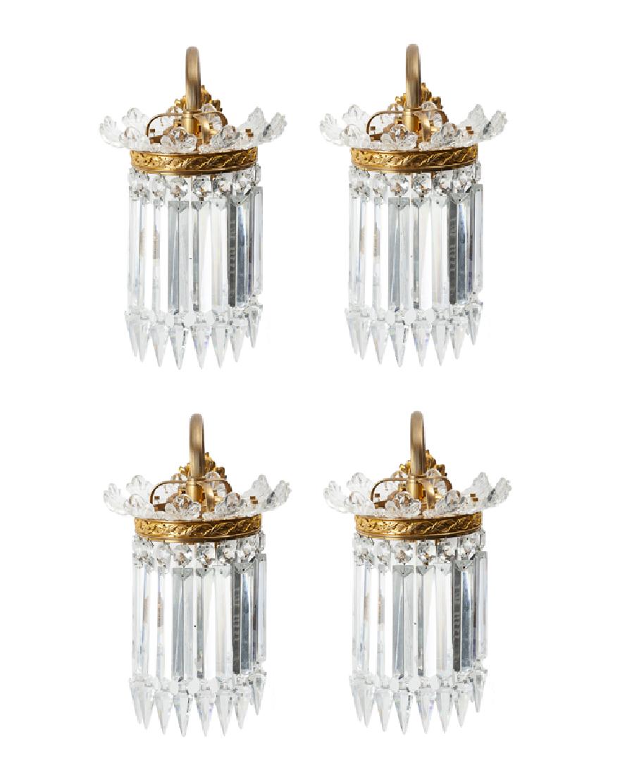 Four Baccarat ''Crinoline'' gilt-bronze and crystal (1 of 1)