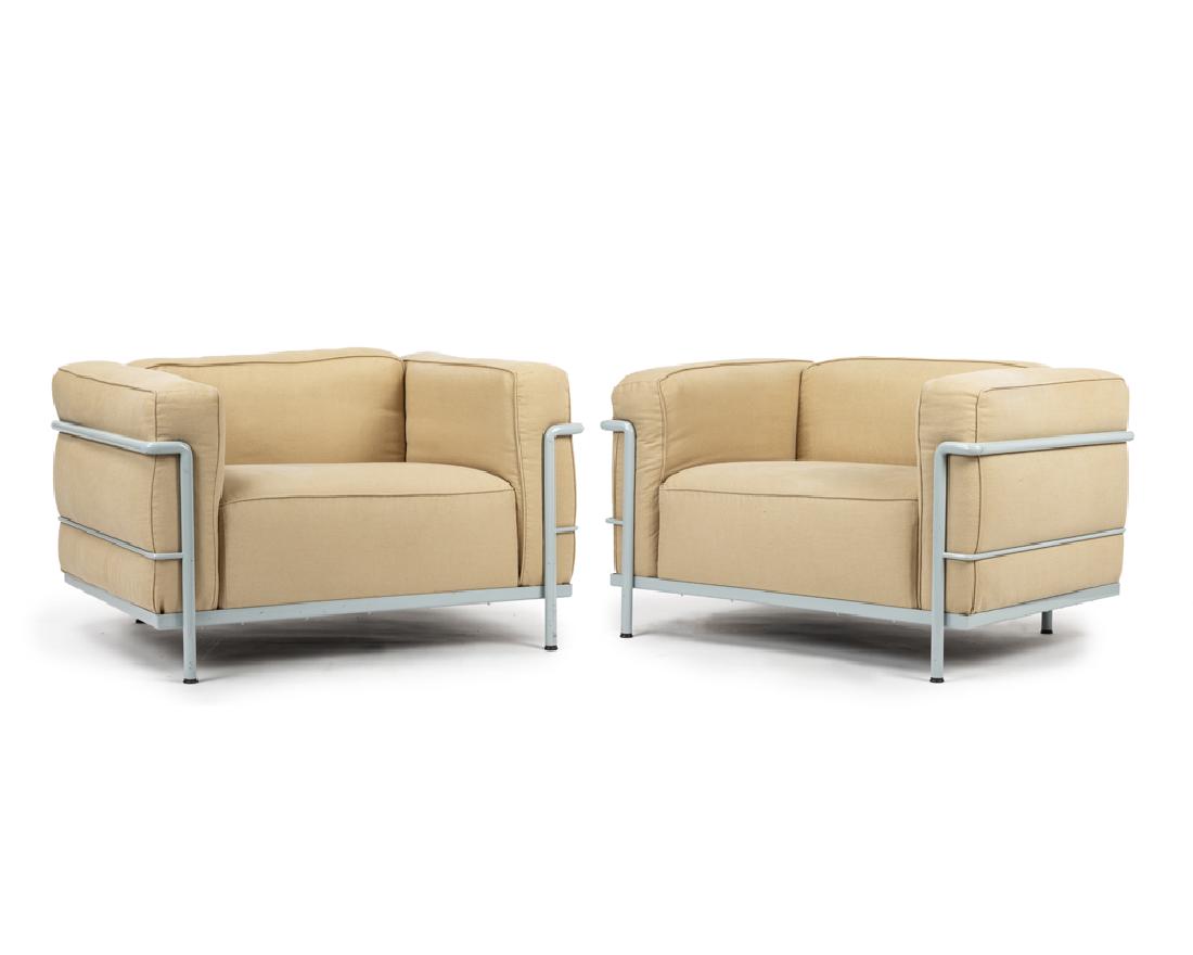 A pair of Le Corbusier LC3 club chairs, Cassina (1 of 3)